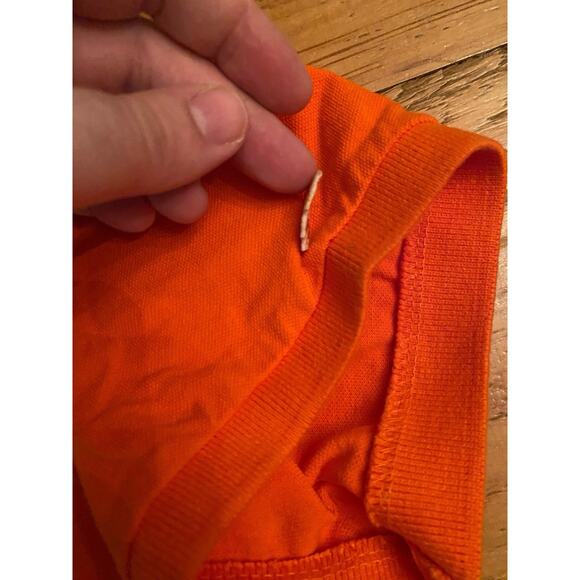 Vintage Izod Collegiate Oklahoma State Orange Polo White Short Sleeve Collar XL - Picture 10 of 13